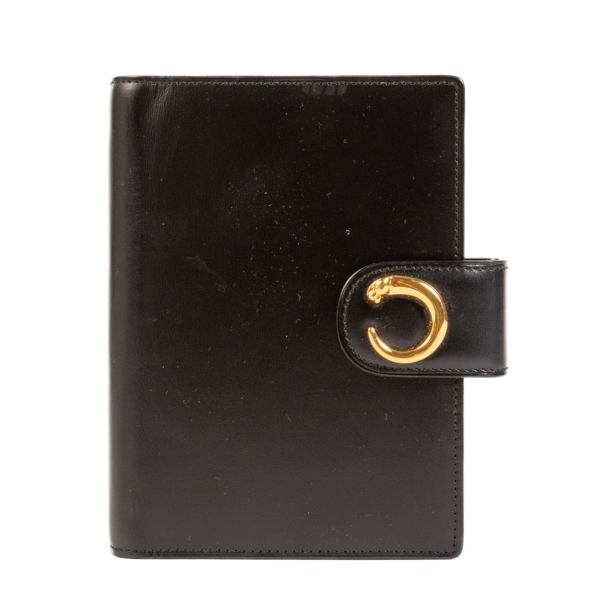 Cartier Black Box Leather Panthère Small Ring Agenda Cover