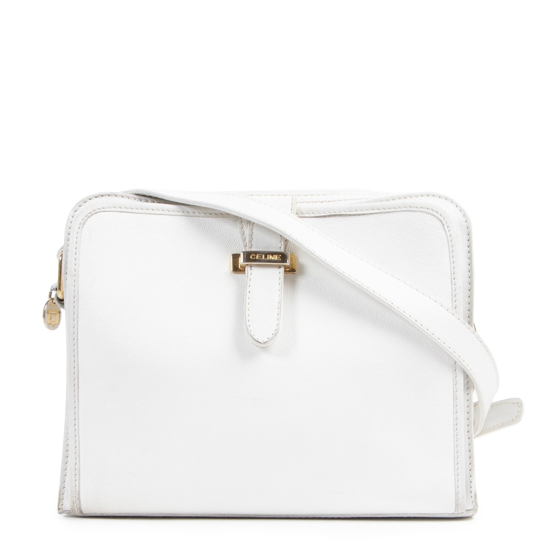 Céline White Leather Crossbody Bag