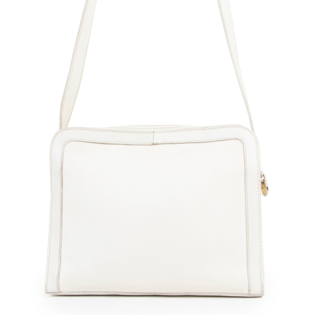 Celine White Leather Shoulder bag in original condition on safe site for 2nd hand designer bags