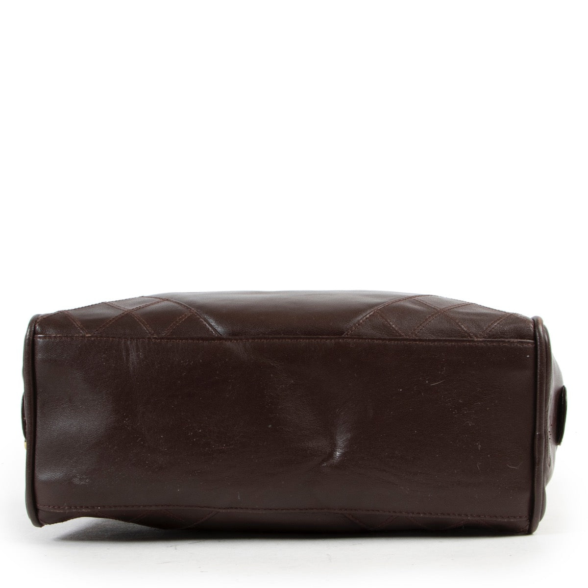 Vintage designer brown leather travel case by Chanel in good condition by Labellov luxury