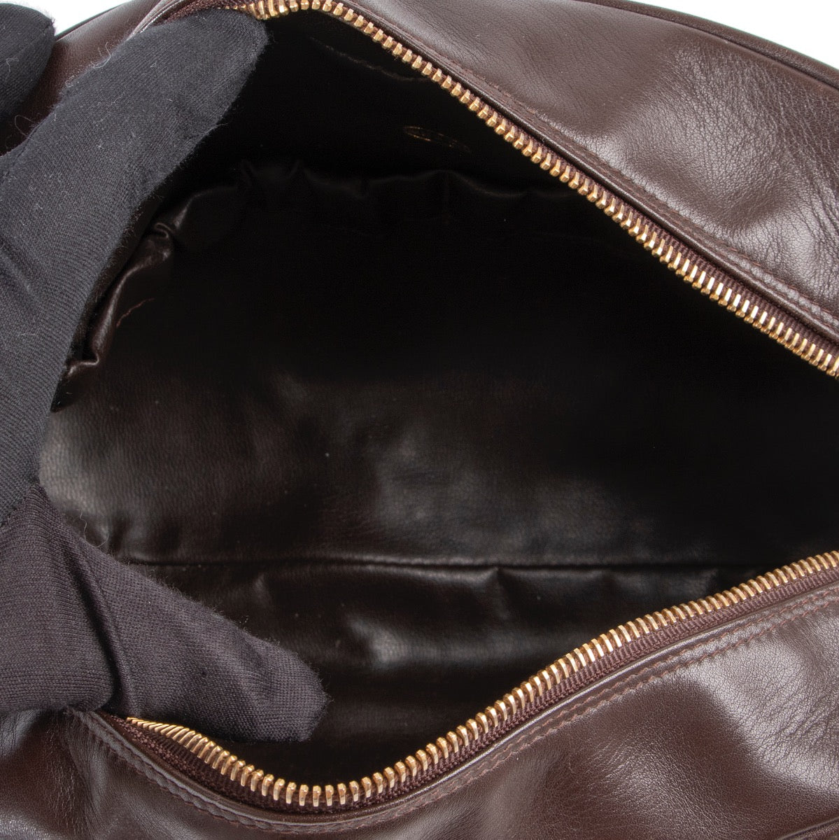 Chanel Vintage Brown Leather Toiletry Vanity Case