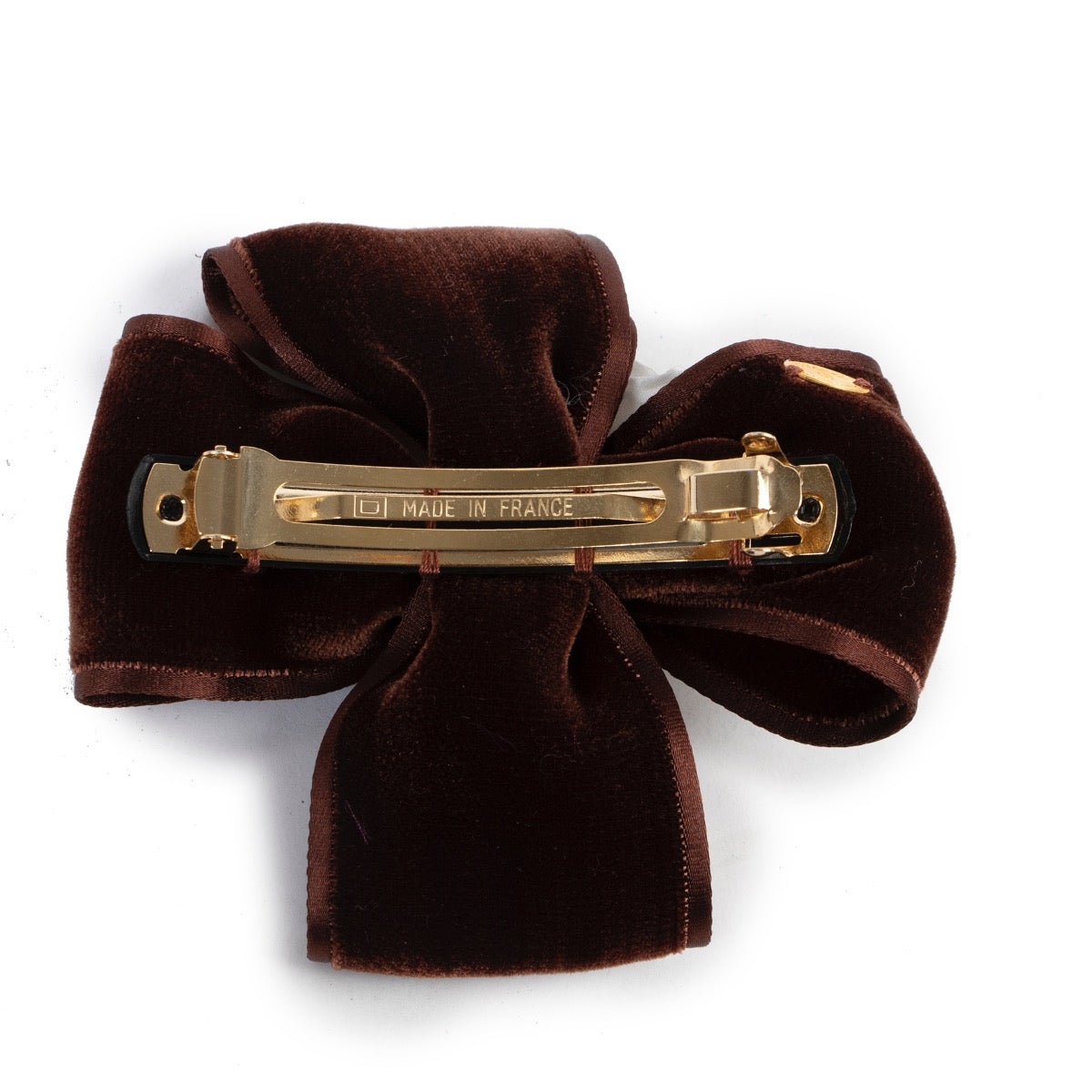Chanel Brown White Flower Hair Clip Other in good condition on Labellov Luxury vintage site