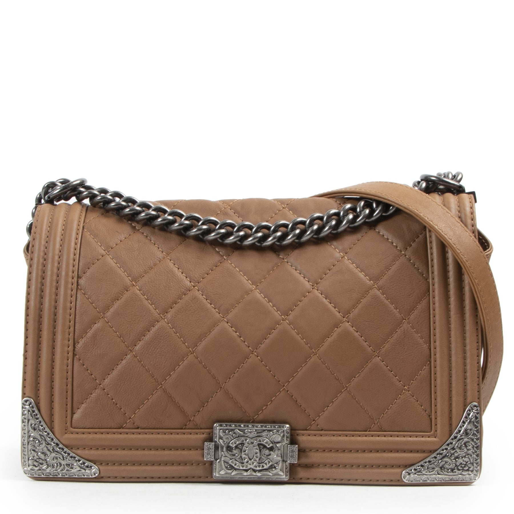 Chanel Tan Paris Dallas Metiers D'art Western New Medium Boy Bag for the best price at Labellov