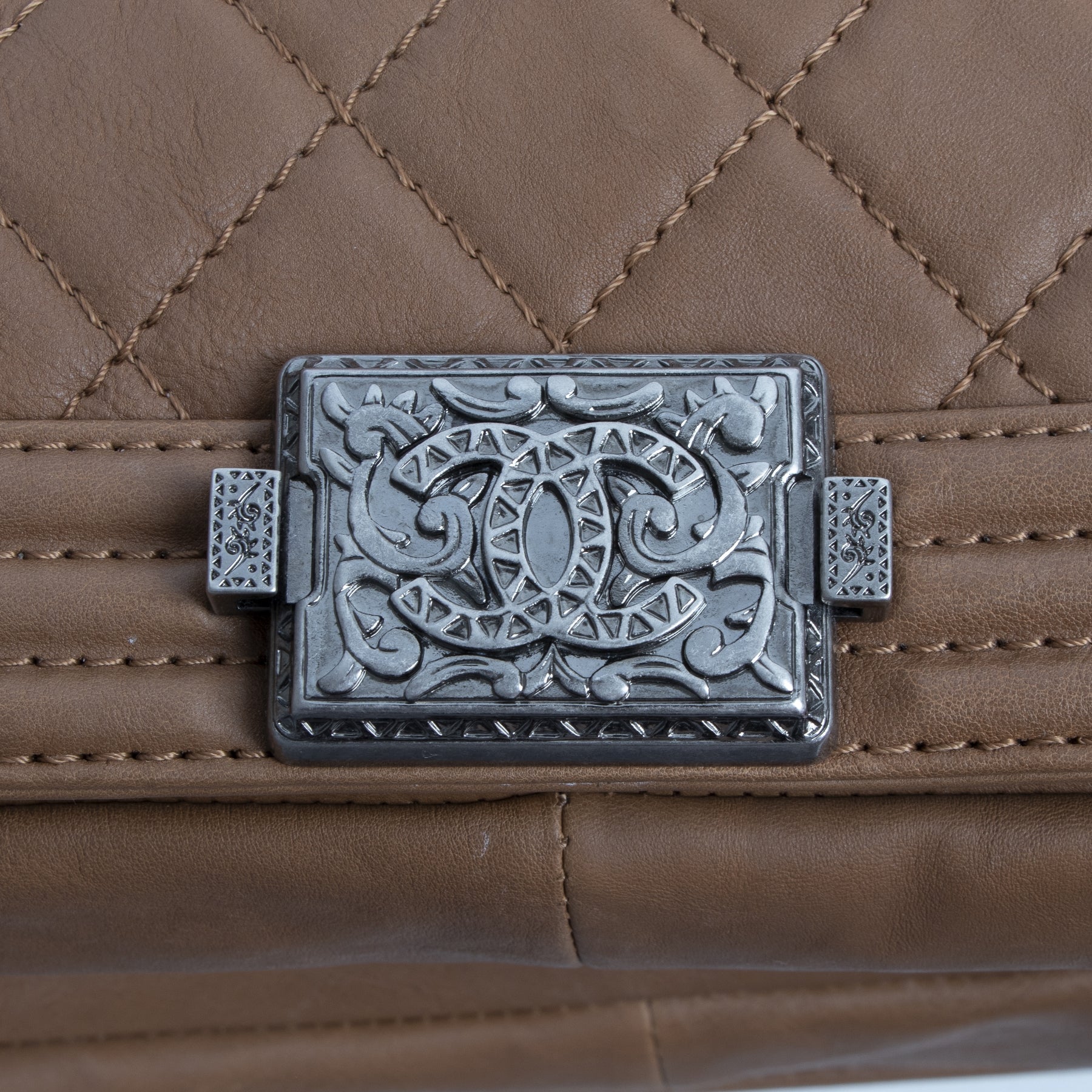 Chanel Tan Paris Dallas Metiers D'art Western New Medium Boy Bag