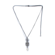 Chanel 15S Resin Pearl CC Shield Drop Necklace