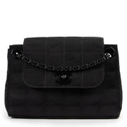 Shop authentic luxury designer vintage Chanel Black CC Travel Line Vintage Nylon Mini Shoulder Bag at Labellov for the best price.