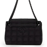 Shop authentic luxury designer vintage Chanel Black CC Travel Line Vintage Nylon Mini Shoulder Bag at Labellov for the best price.