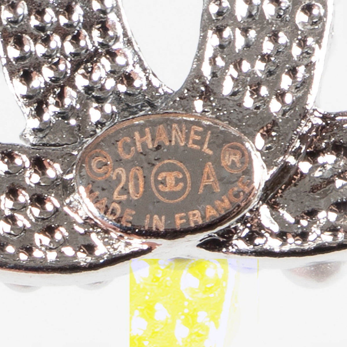 Chanel Zilveren Diamanten Parel Oorbellen
