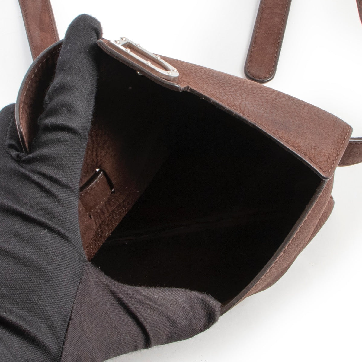 Original Delvaux Brown Nubuck Belt bag now online for sale on Labellov Luxury 2nd hand website for designer bags