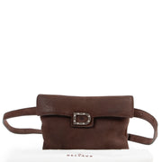 Original Delvaux Brown Nubuck Belt bag now online for sale on Labellov Luxury 2nd hand website for designer bags