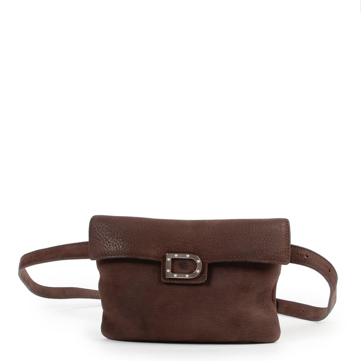Original Delvaux Brown Nubuck Belt bag now online for sale on Labellov Luxury 2nd hand website for designer bags