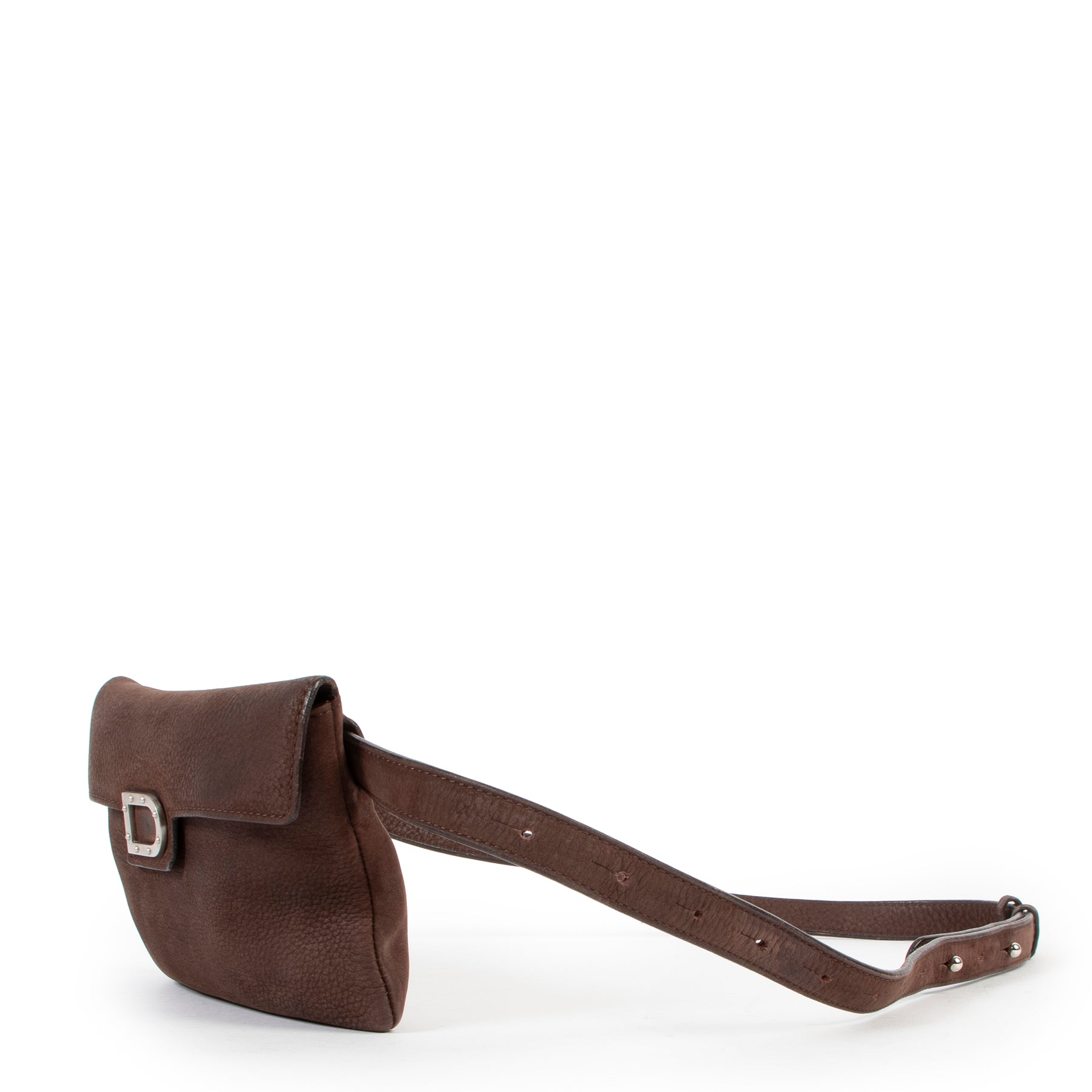 Original Delvaux Brown Nubuck Belt bag now online for sale on Labellov Luxury 2nd hand website for designer bags