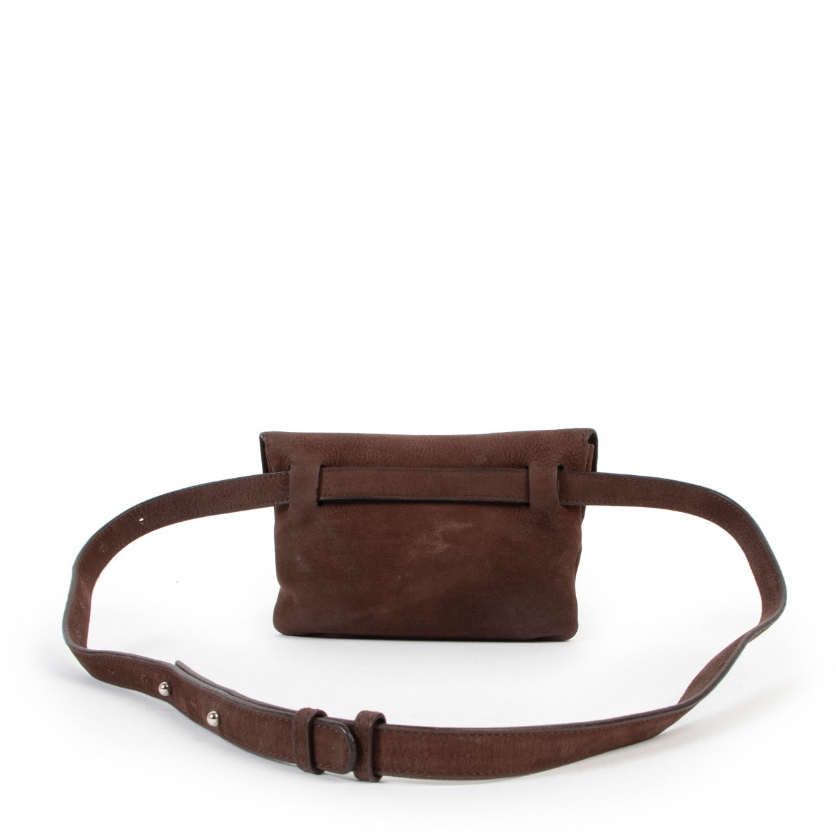 Original Delvaux Brown Nubuck Belt bag now online for sale on Labellov Luxury 2nd hand website for designer bags