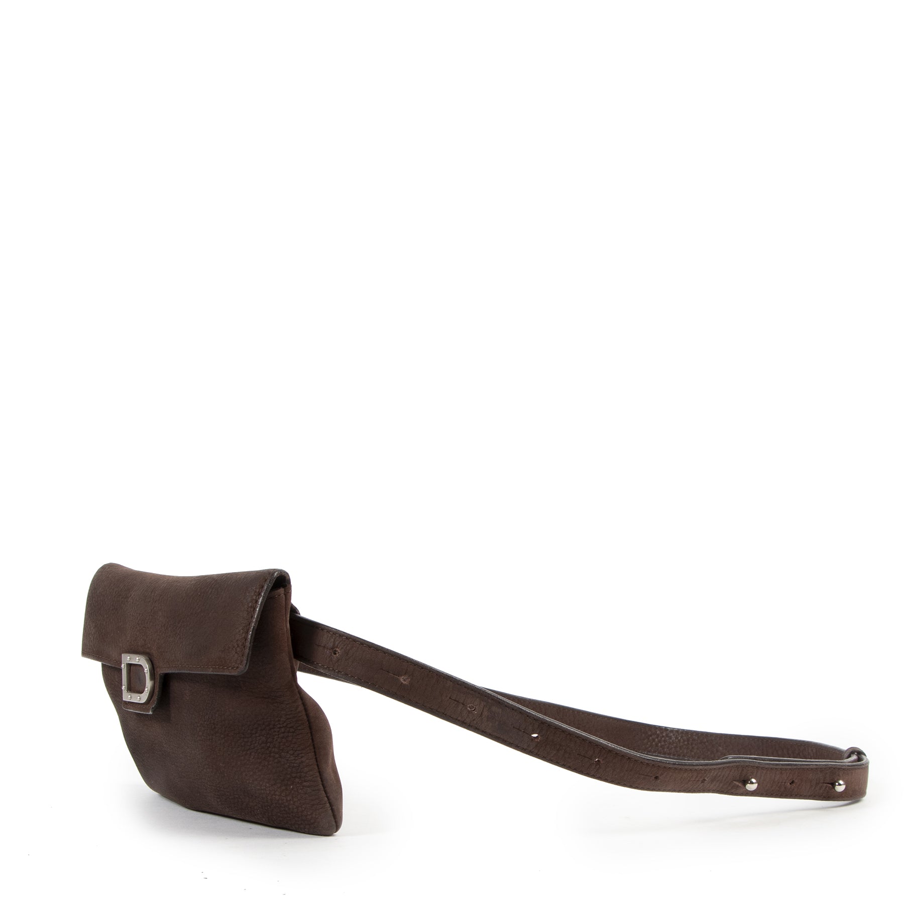 Delvaux Brown Nubuck Belt Bag