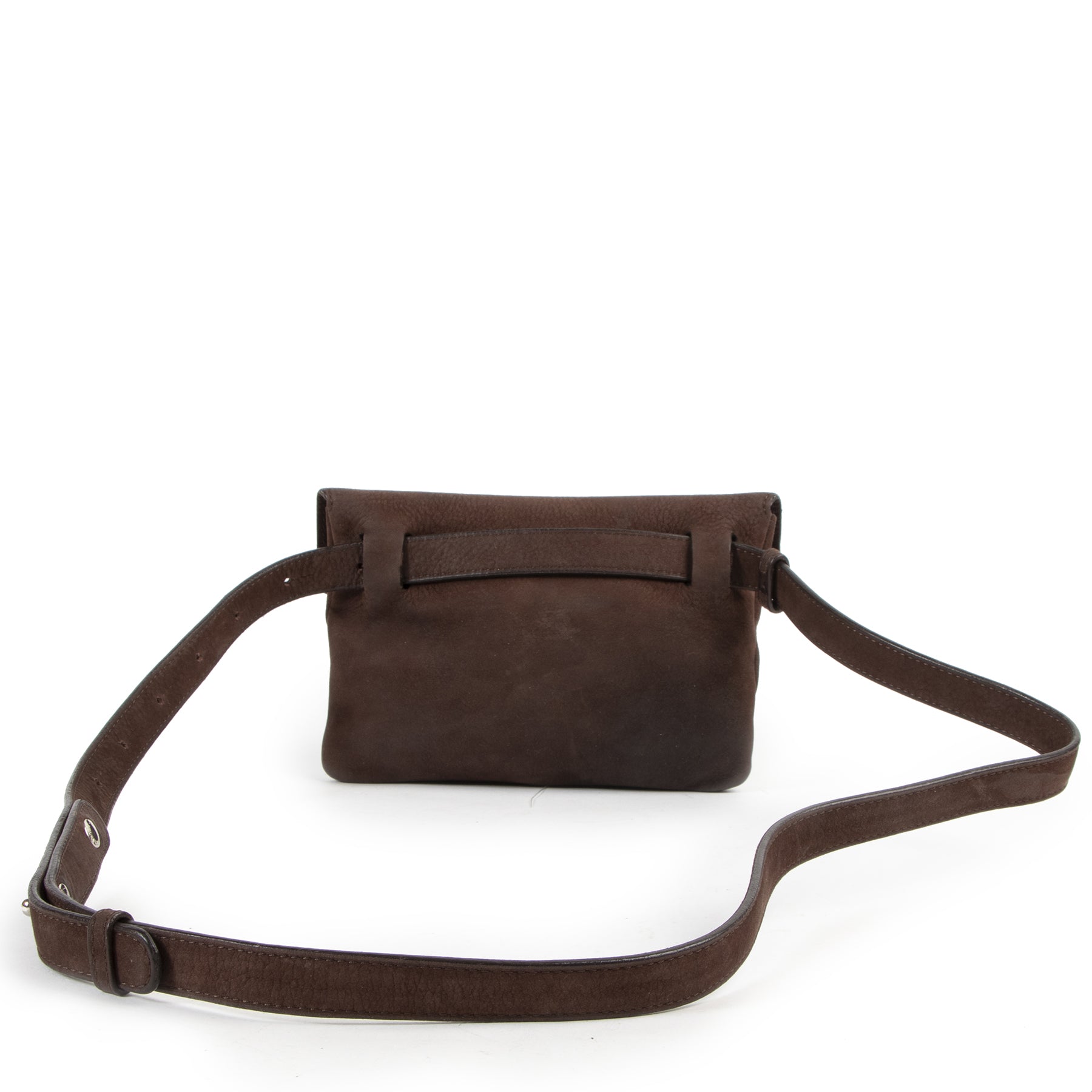 Delvaux Brown Nubuck Belt Bag