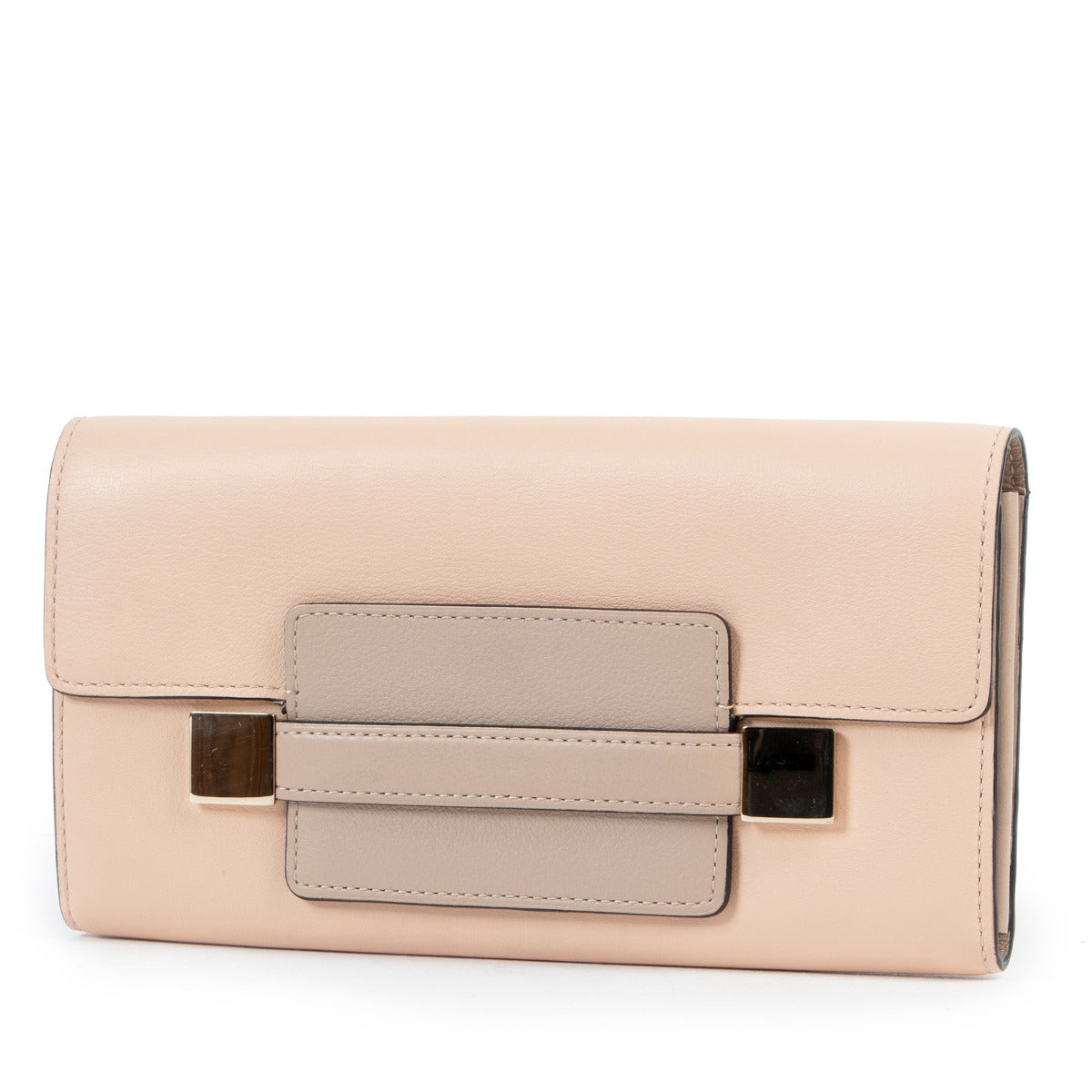 Delvaux Nude Sand Madame Wallet