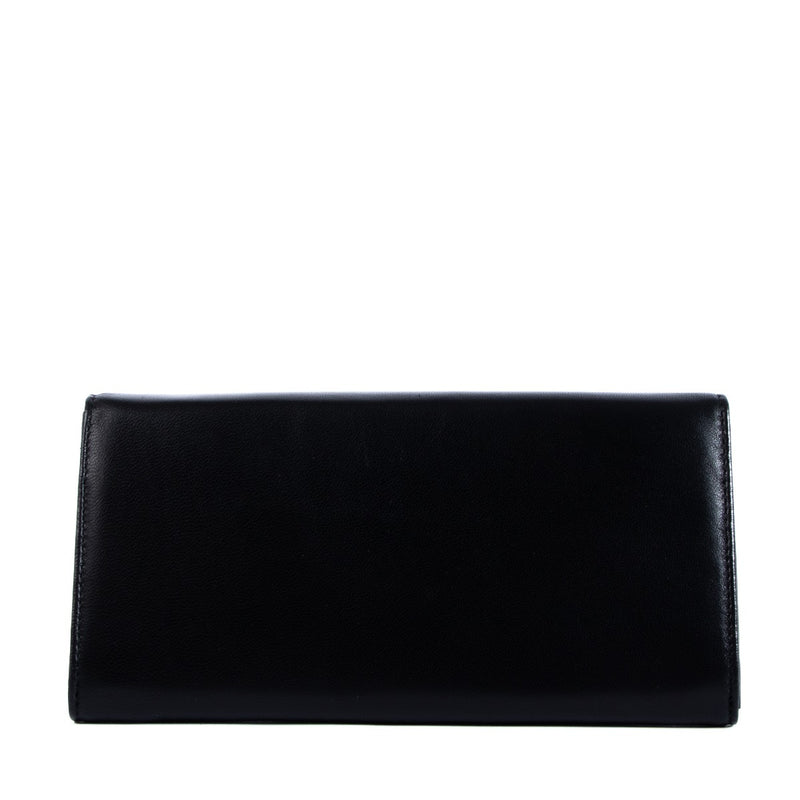 Christian Dior Black Lambskin Logo Wallet