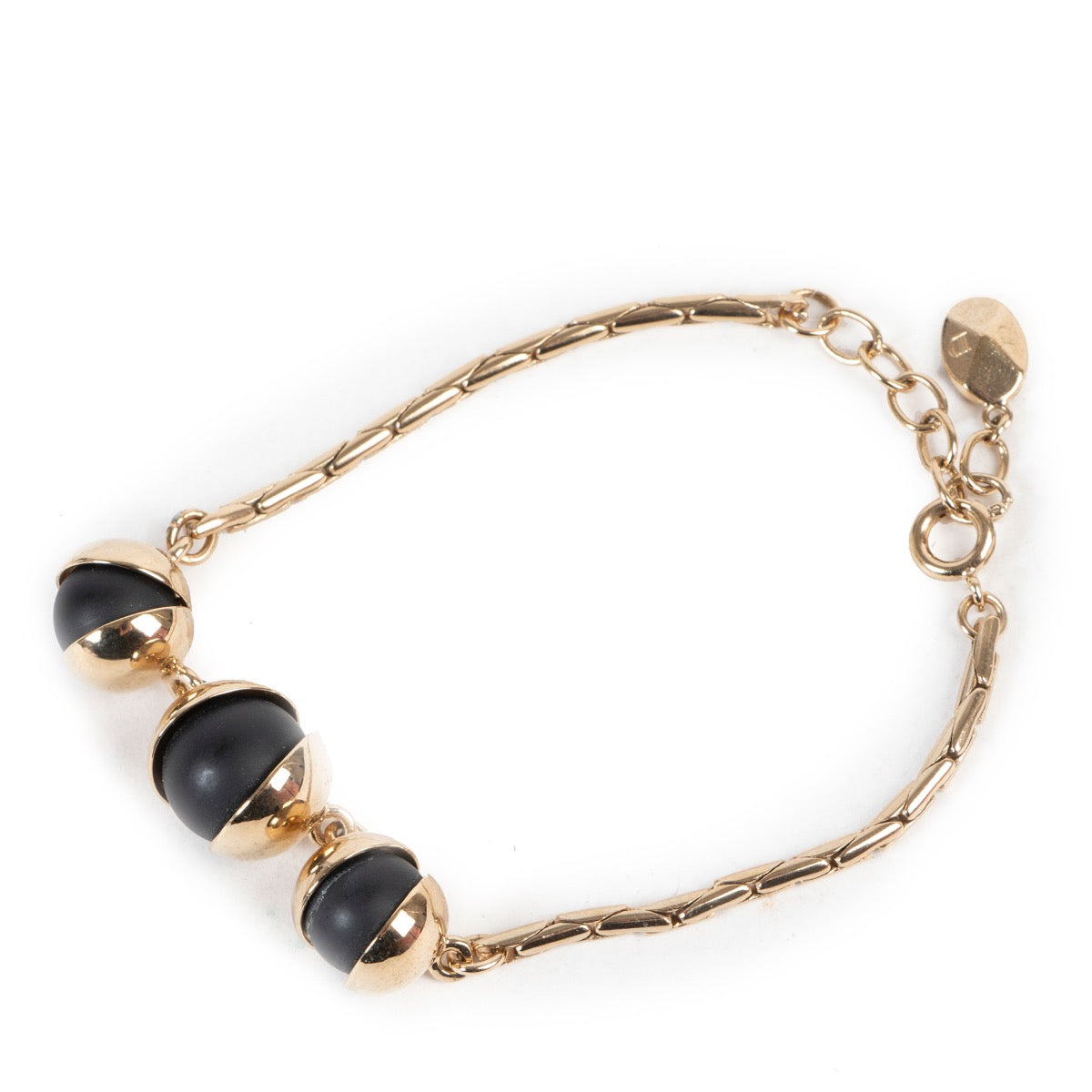 Veilig online kopen van authentieke gouda dior armband met zwarte parels
