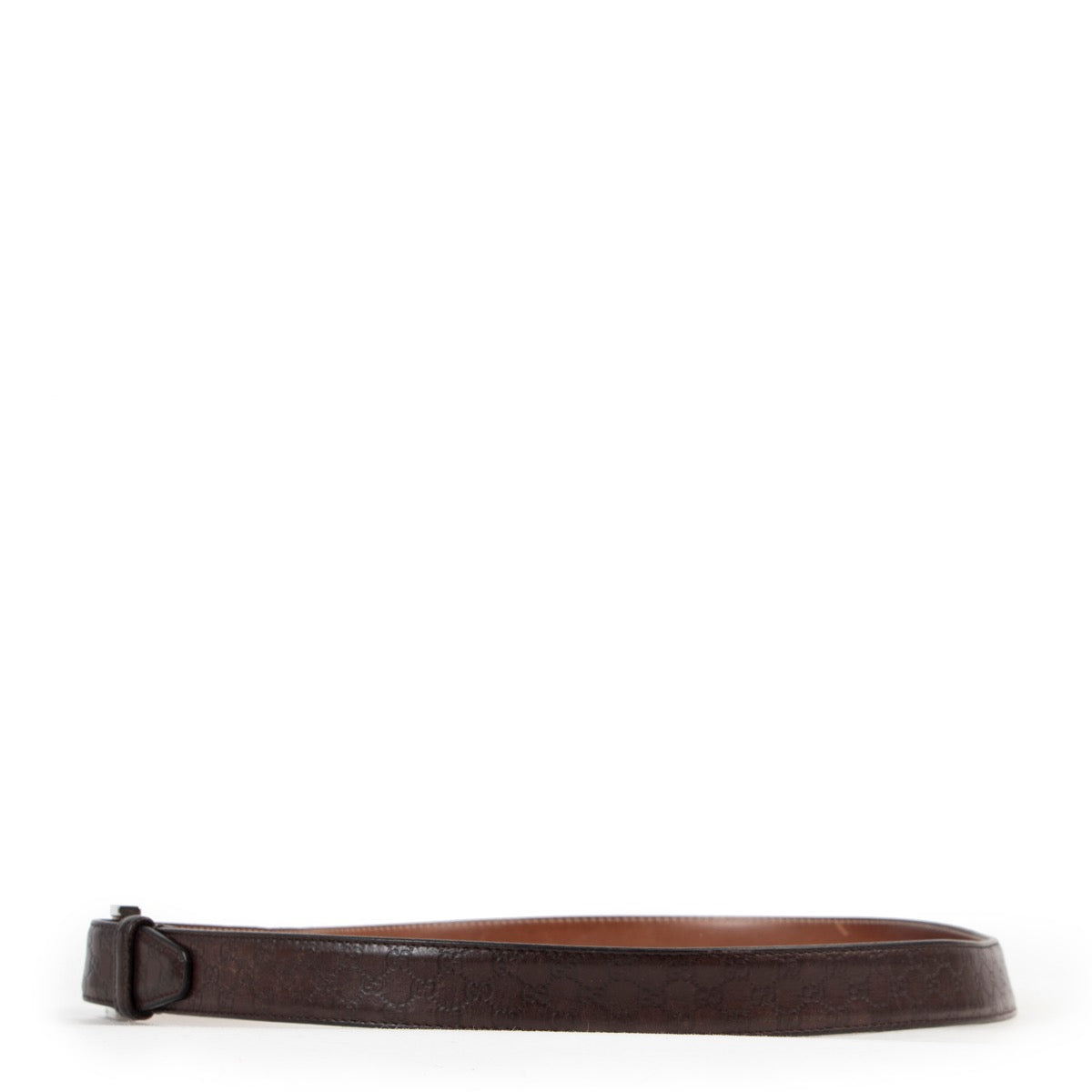 Achetez en ligne second main ce ceinture Gucci en cuir brune monogram.