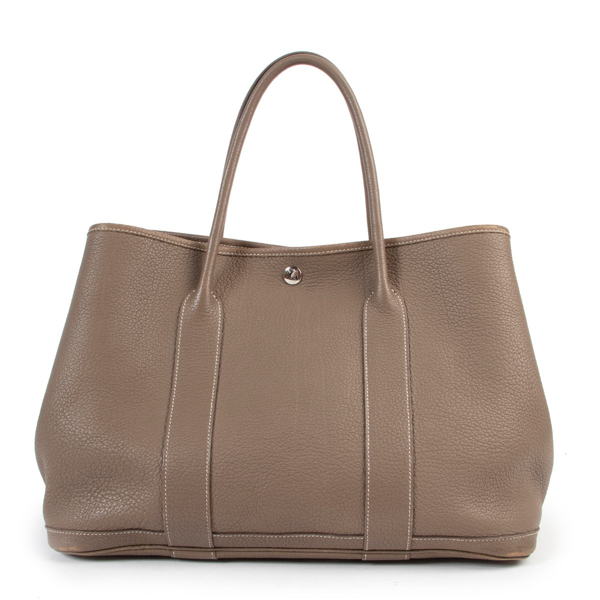 Beautiful Hermès Etoupe Garden Party 36 Shoulder Bag in good condition, Taupe hermès shoulder bag, Leather preloved hermès shoulder bag
