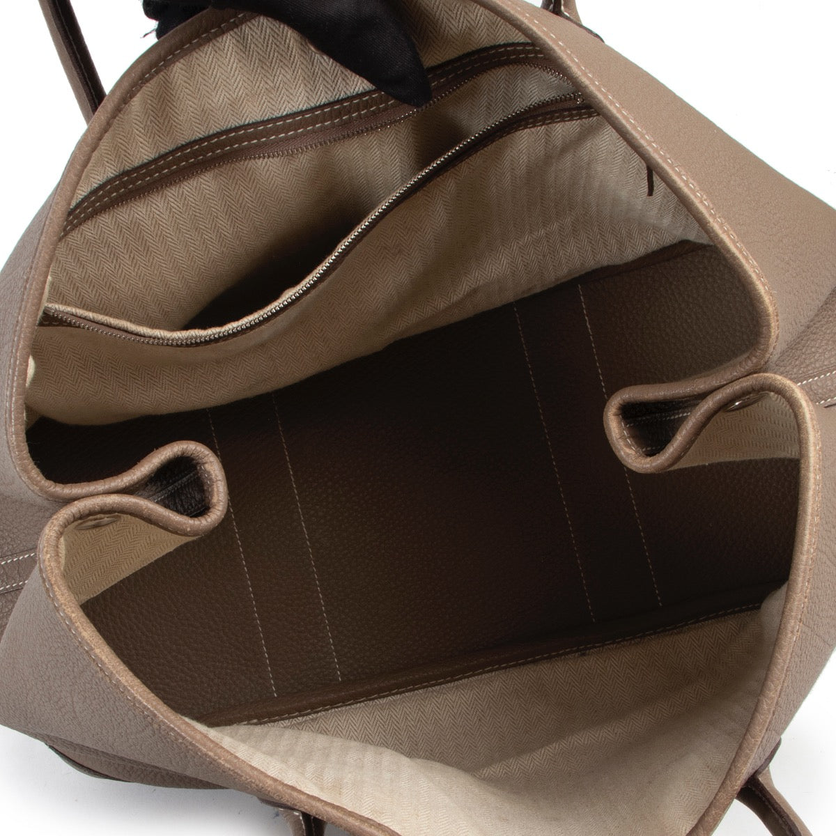 Beautiful Hermès Etoupe Garden Party 36 Shoulder Bag in good condition, Taupe hermès shoulder bag, Leather preloved hermès shoulder bag