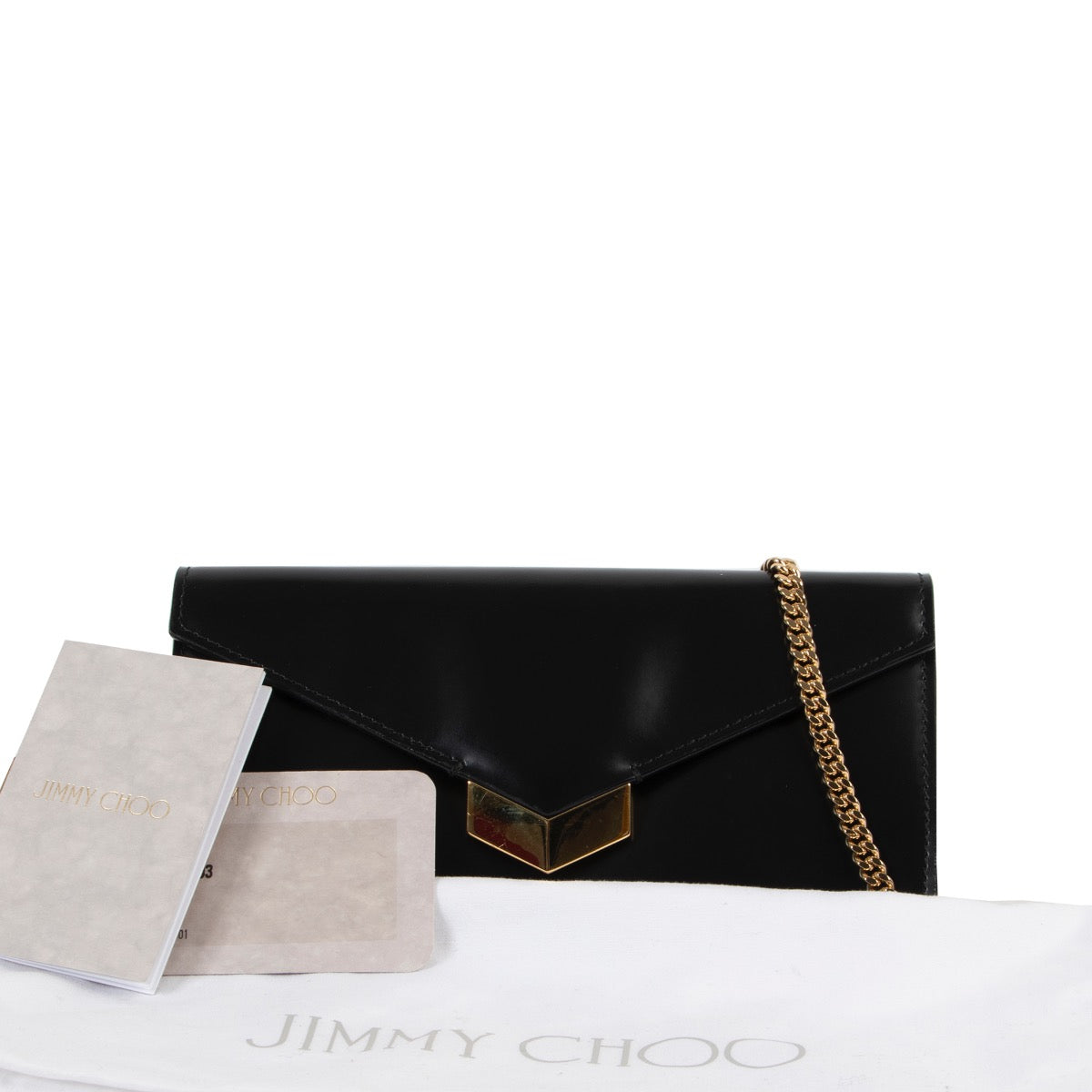 Shop safe online at Labellov in Antwerp this 100% authentic second hand Jimmy Choo Black Clutch