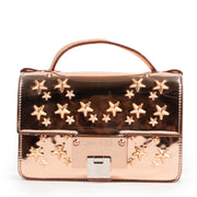 Original Jimmy Choo Shiny Crossbody in Metallic Pink now online for sale on Labellov Luxury