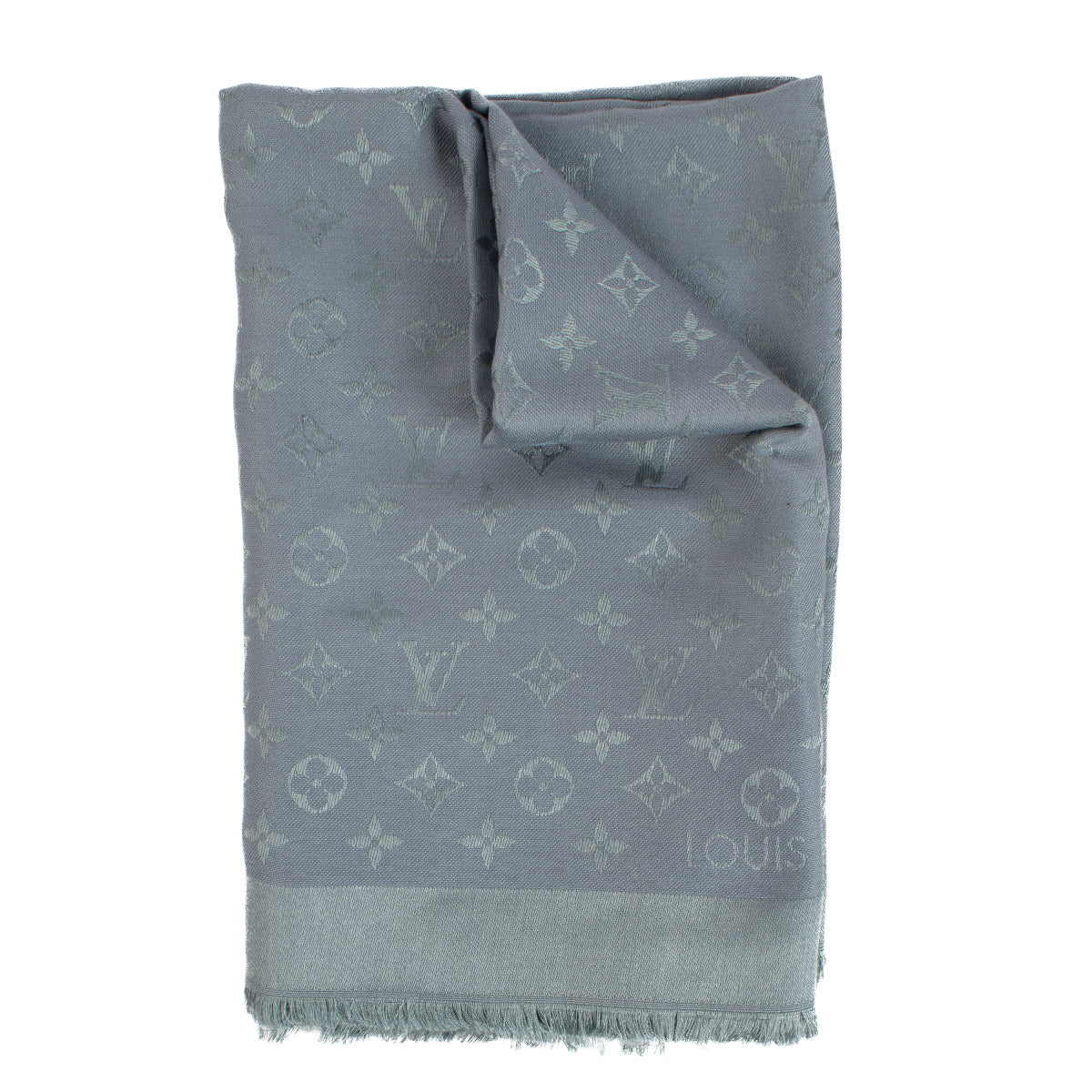 Châle classique Monogram bleu Louis Vuitton