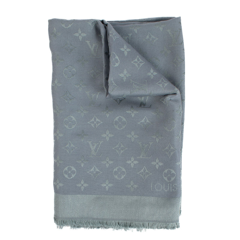 Louis Vuitton Blue Monogram Classic Shawl