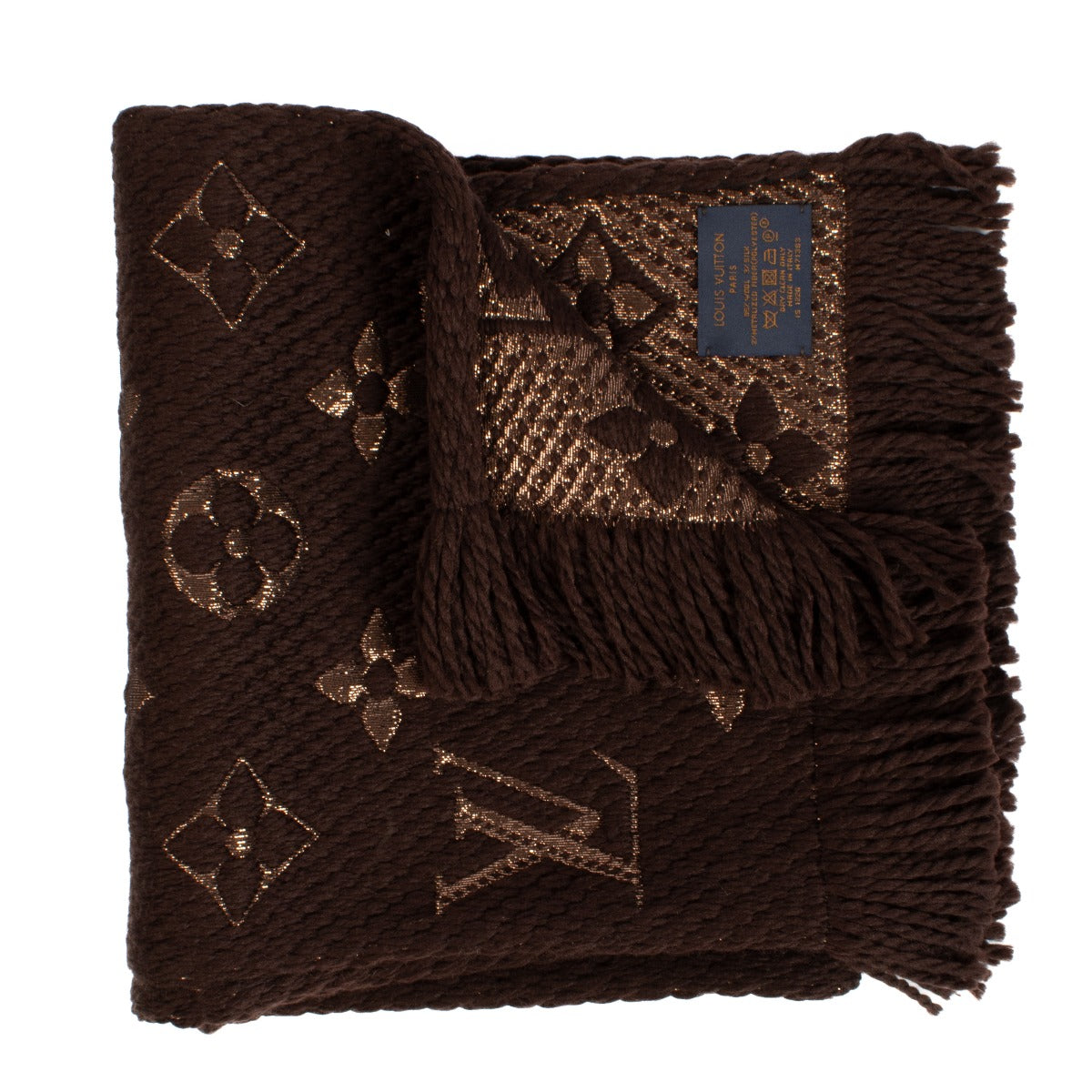 Shop 100% authentic secondhand Louis Vuitton Brown Logomania Shine Scarf on Labellov.com