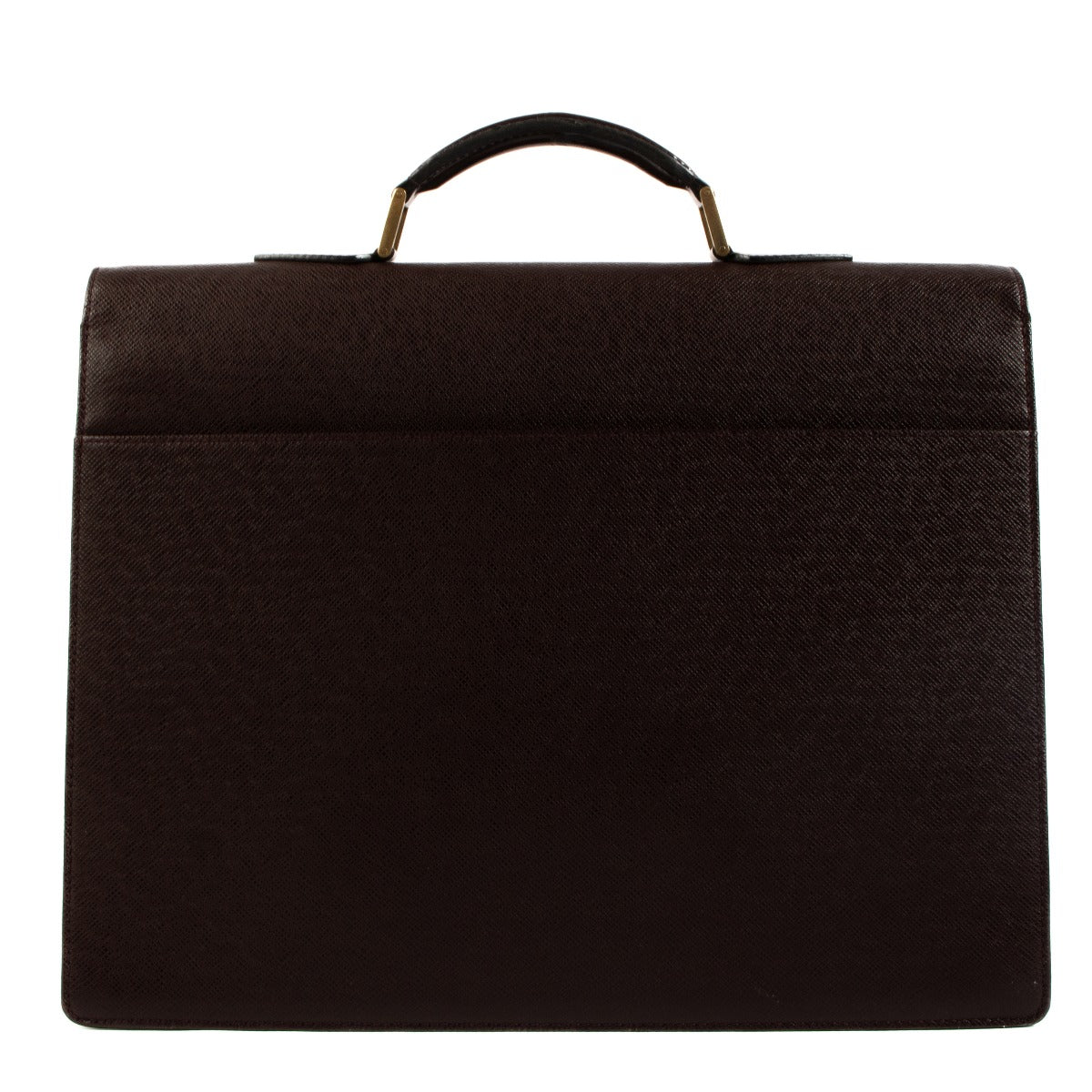 Attaché-case Robusto Louis Vuitton en cuir Taïga bordeaux