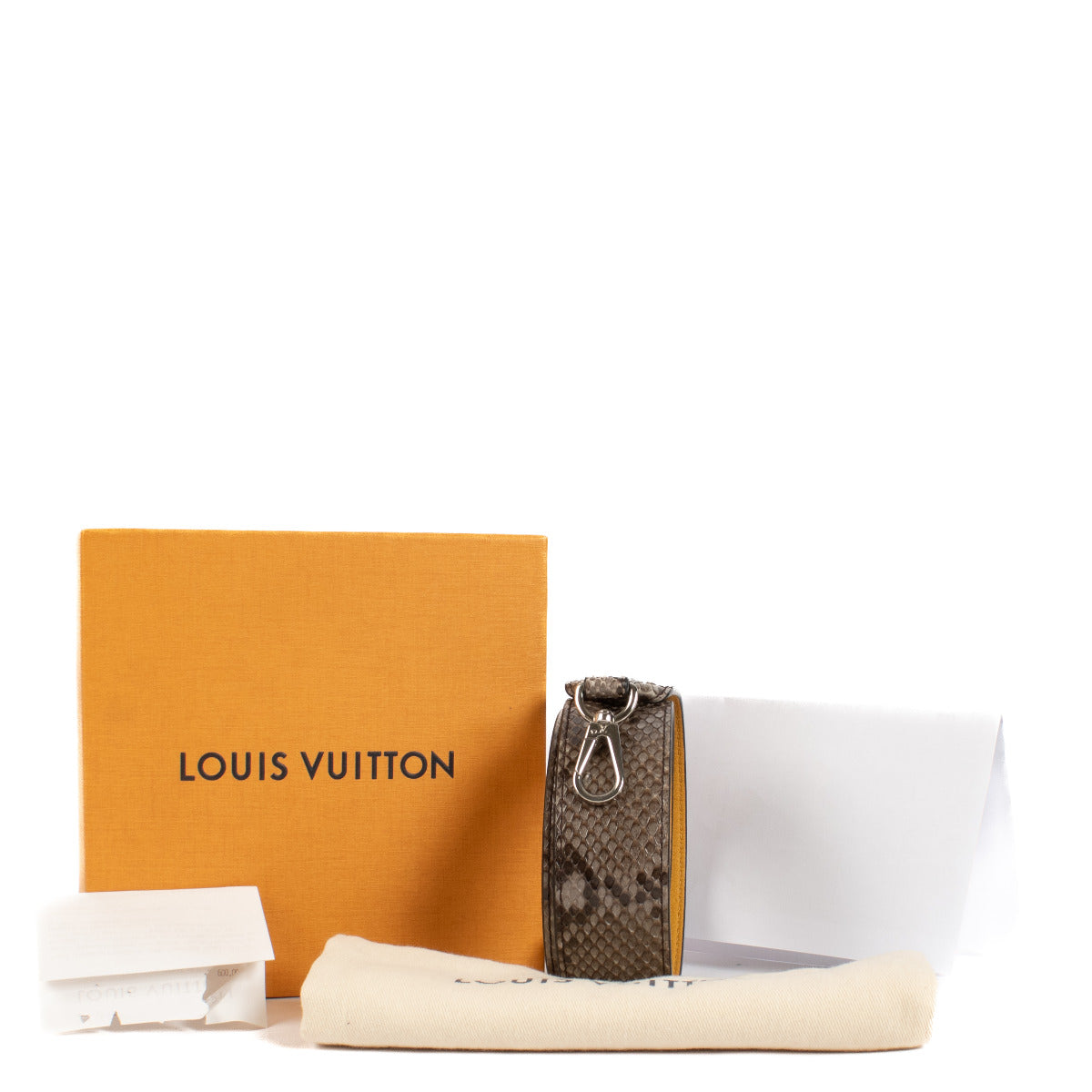 Louis Vuitton Grey Python Bandouliere Bag Strap
