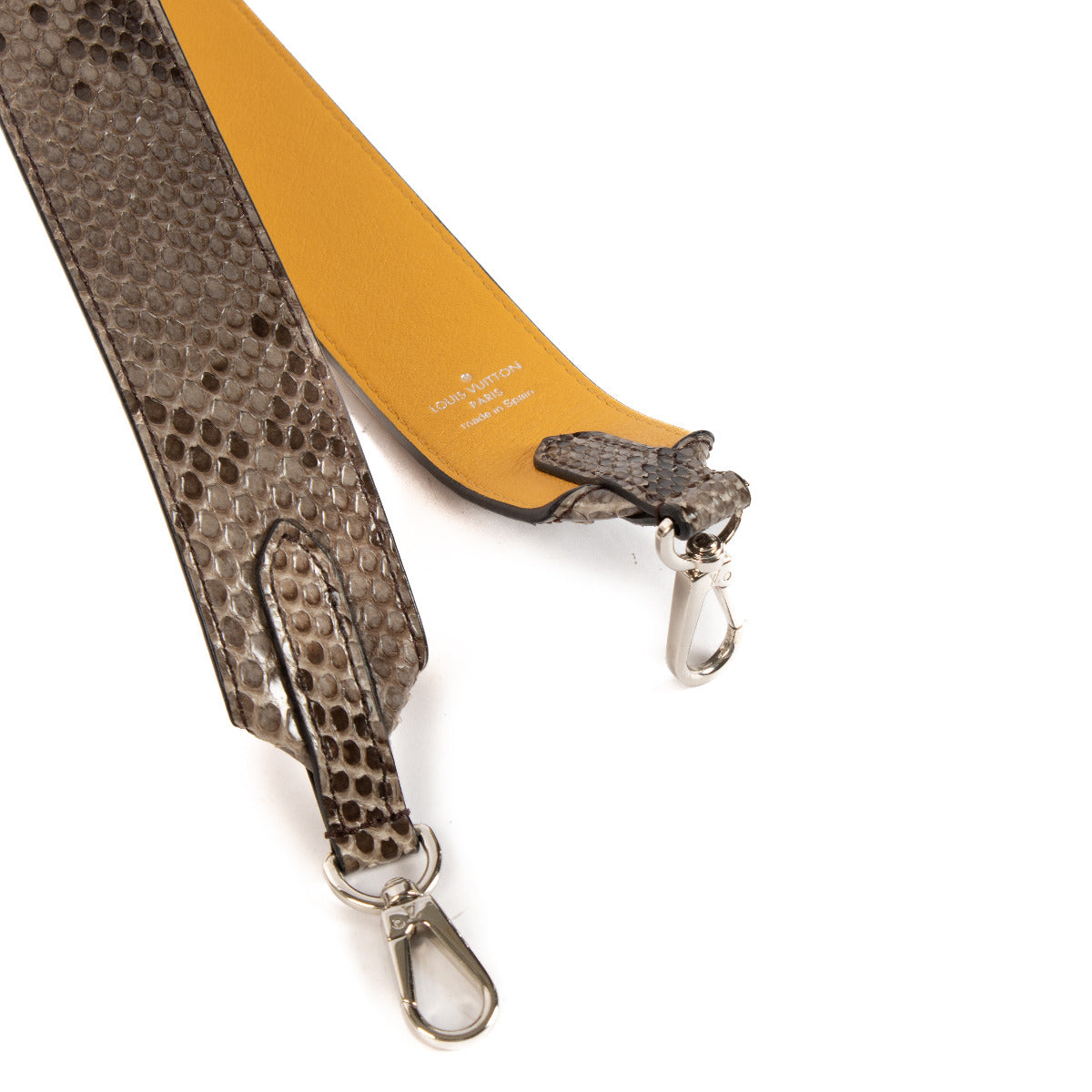 Louis Vuitton Grey/Yellow Python Bandouliere Bag Strap