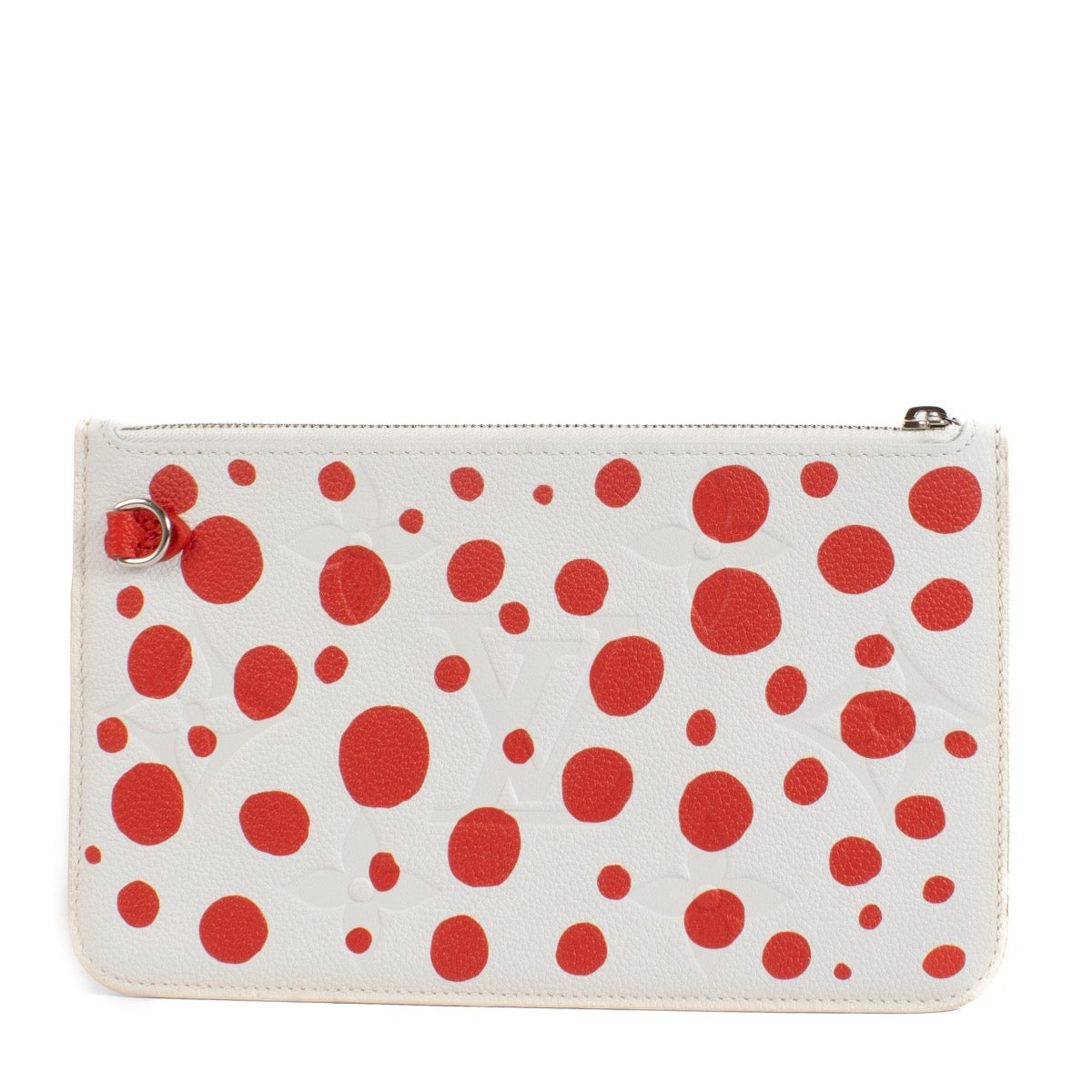 Shop safe online at Labellov in Antwerp, Brussels and Knokke this 100% authentic second hand Louis Vuitton x Yajoi Kusama Neverfull MM Clutch Bag