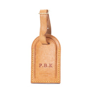 Shop safe online authentic second hand Louis Vuitton Light Brown Leather Luggage Tag
