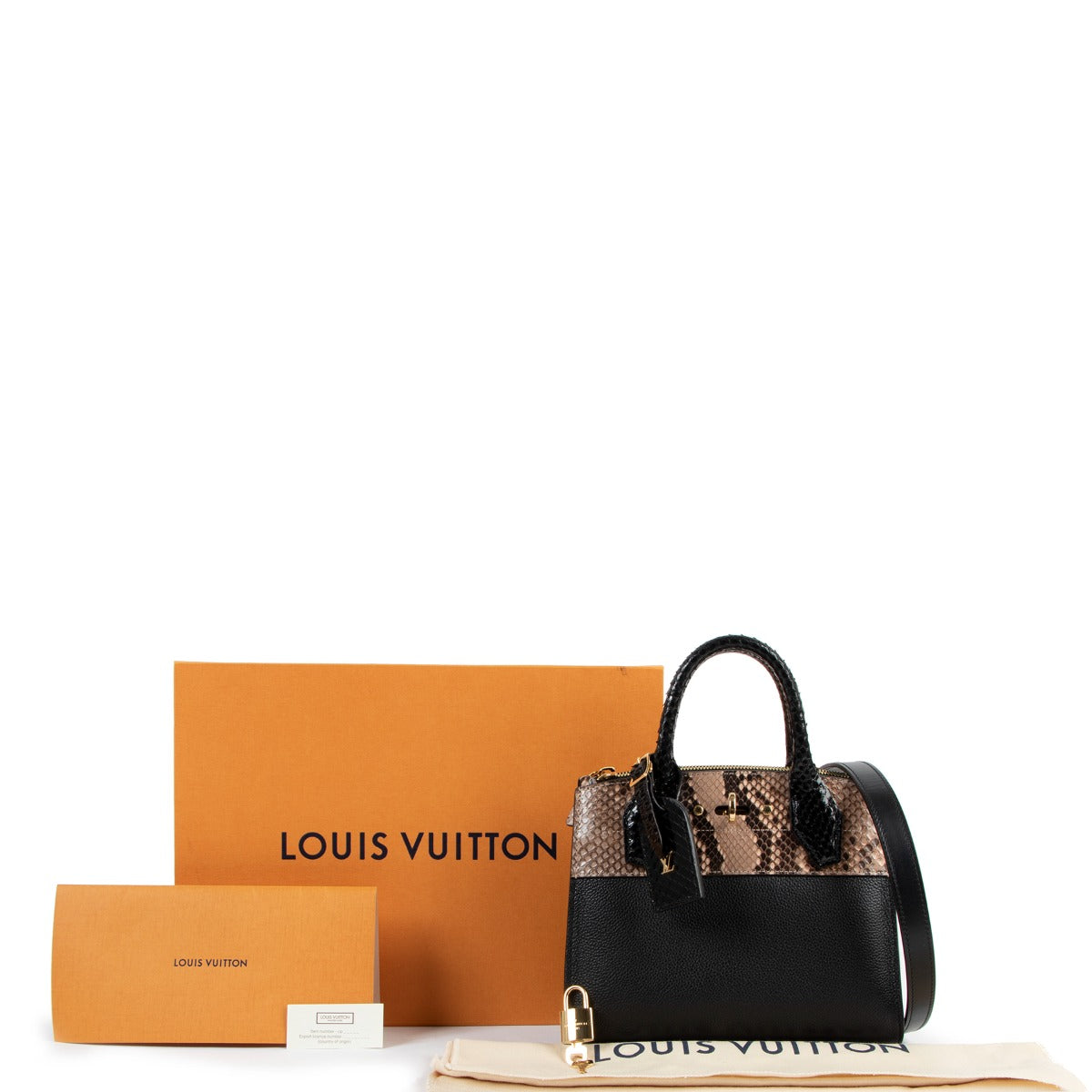 Louis Vuitton City Steamer Mini Python Handbag