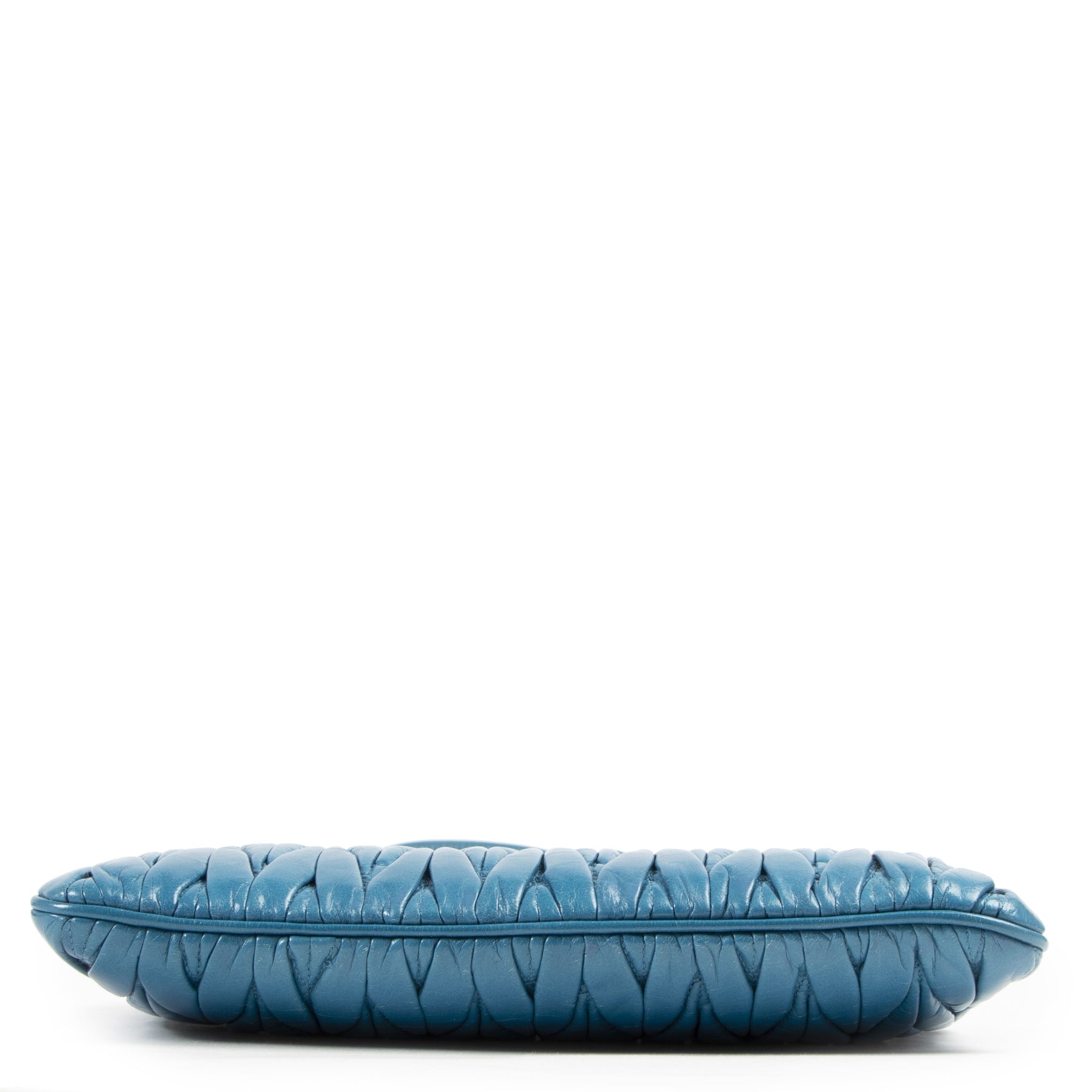 Miu Miu Turquoise Matelasse Leather Crossbody Bag
