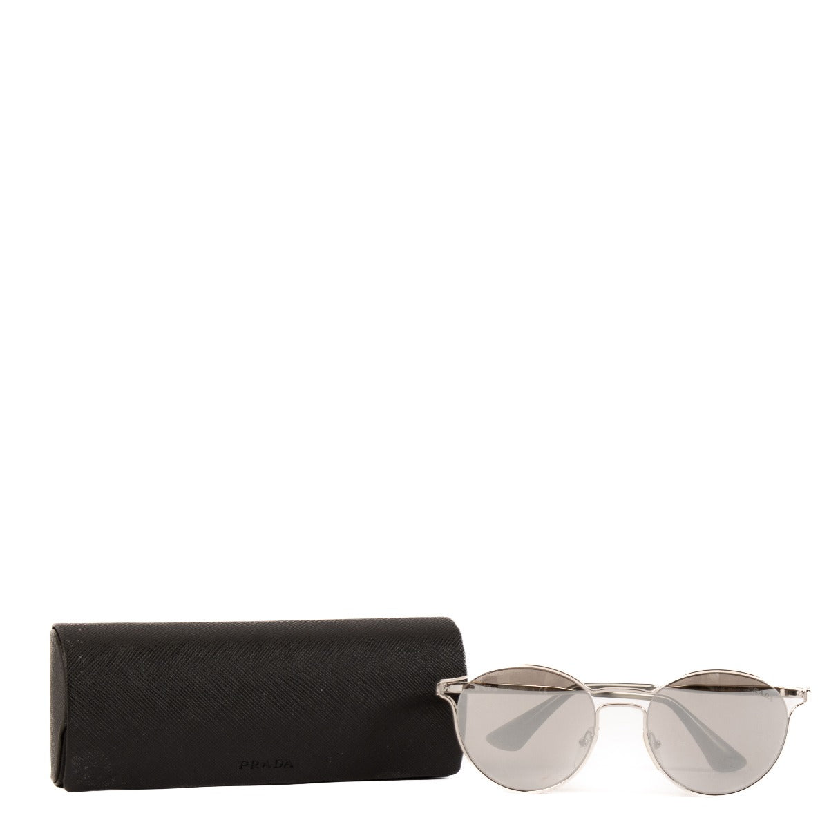 Prada Silver SPR62S Round Sunglasses