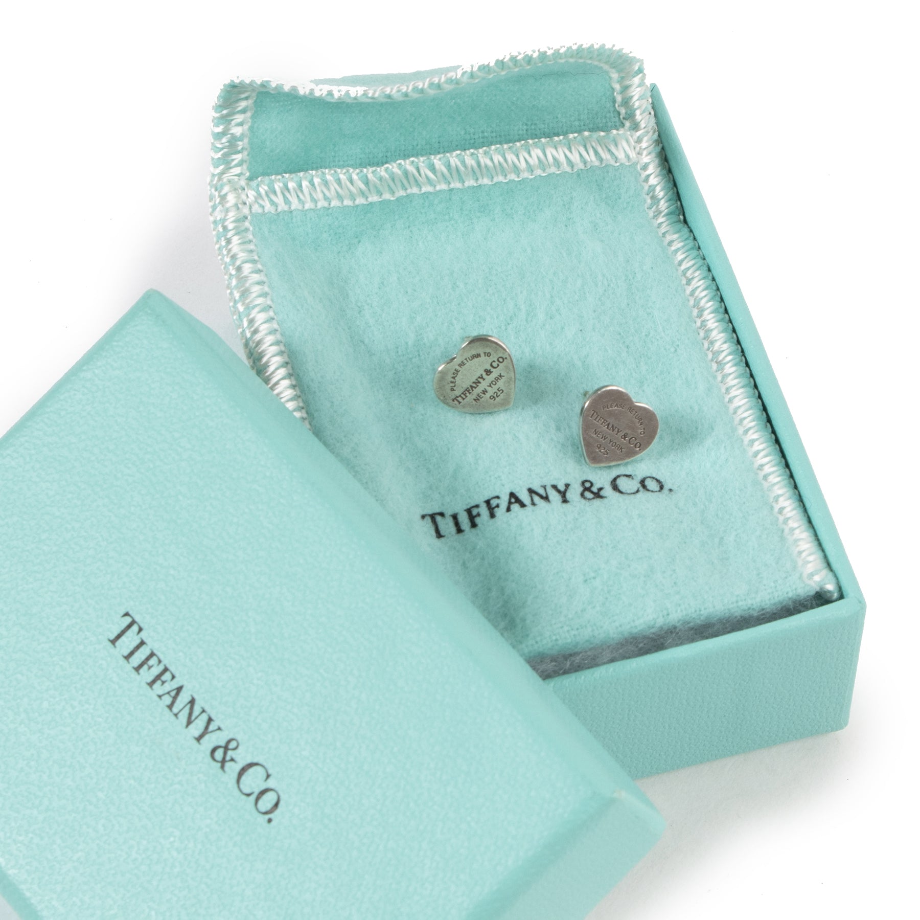 Tiffany & Co Silver Heart Stud Earrings