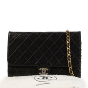 shop 100% authentic second hand Chanel Vintage Black Lambskin Chain Flap Bag on Labellov.com