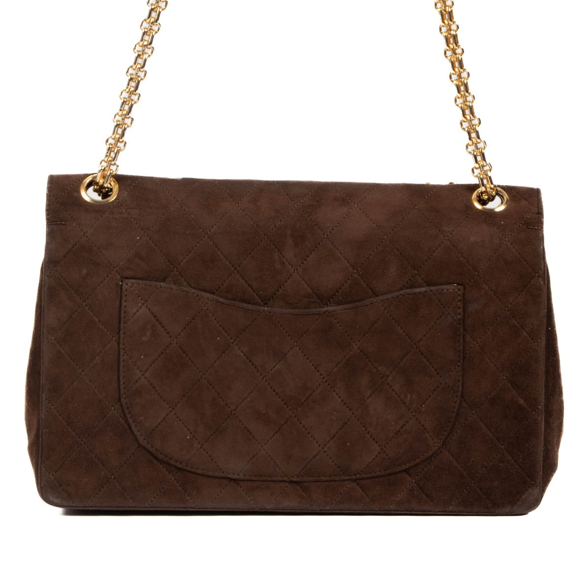 shop 100% authentic second hand Chanel Vintage Brown Suede 2.55 Chain Classic Flap Bag on Labellov.com