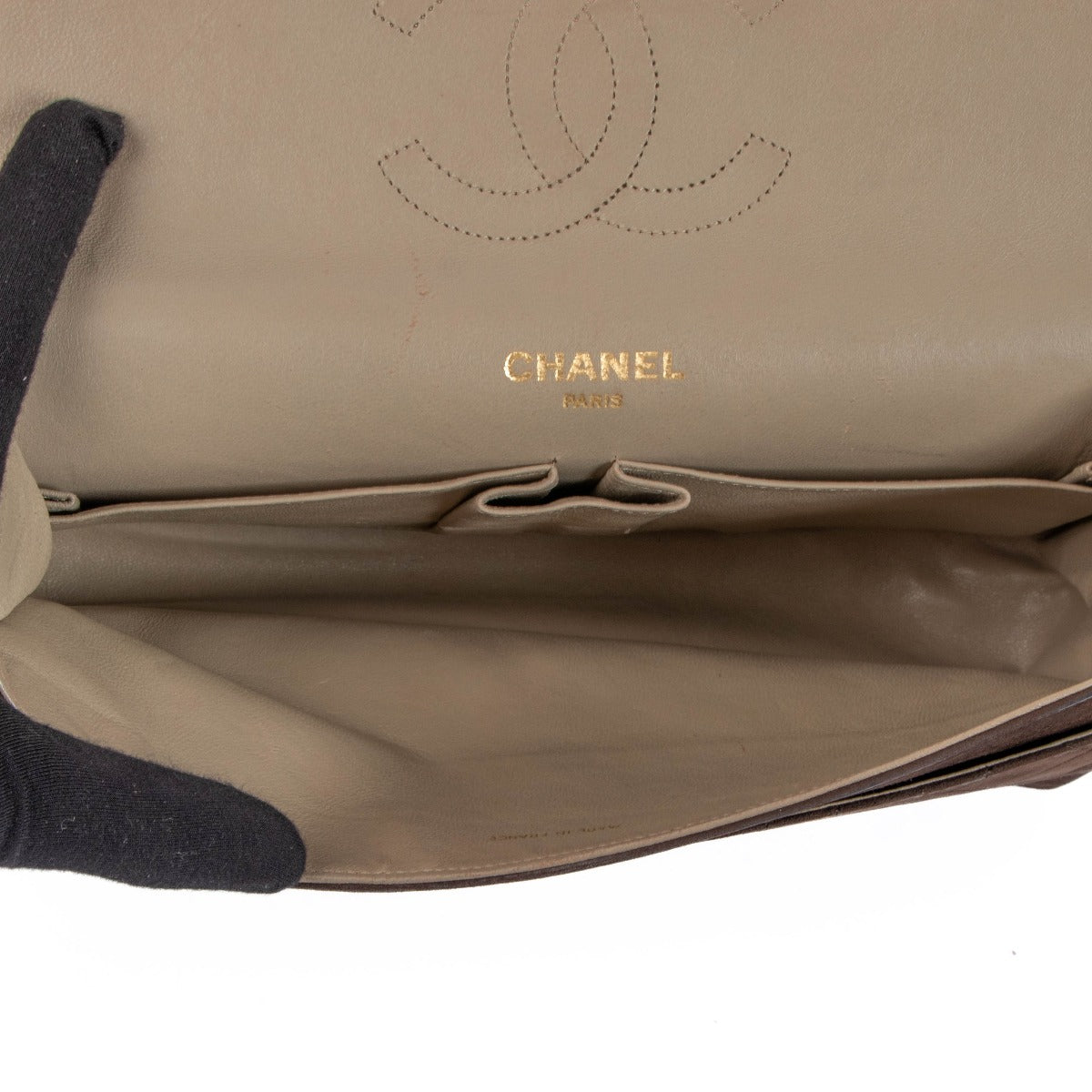 shop 100% authentic second hand Chanel Vintage Brown Suede 2.55 Chain Classic Flap Bag on Labellov.com