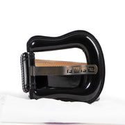 Authentieke Tweedehands Fendi Black Patent Leather B Belt juiste prijs veilig online shoppen luxe merken webshop winkelen Antwerpen België mode fashion