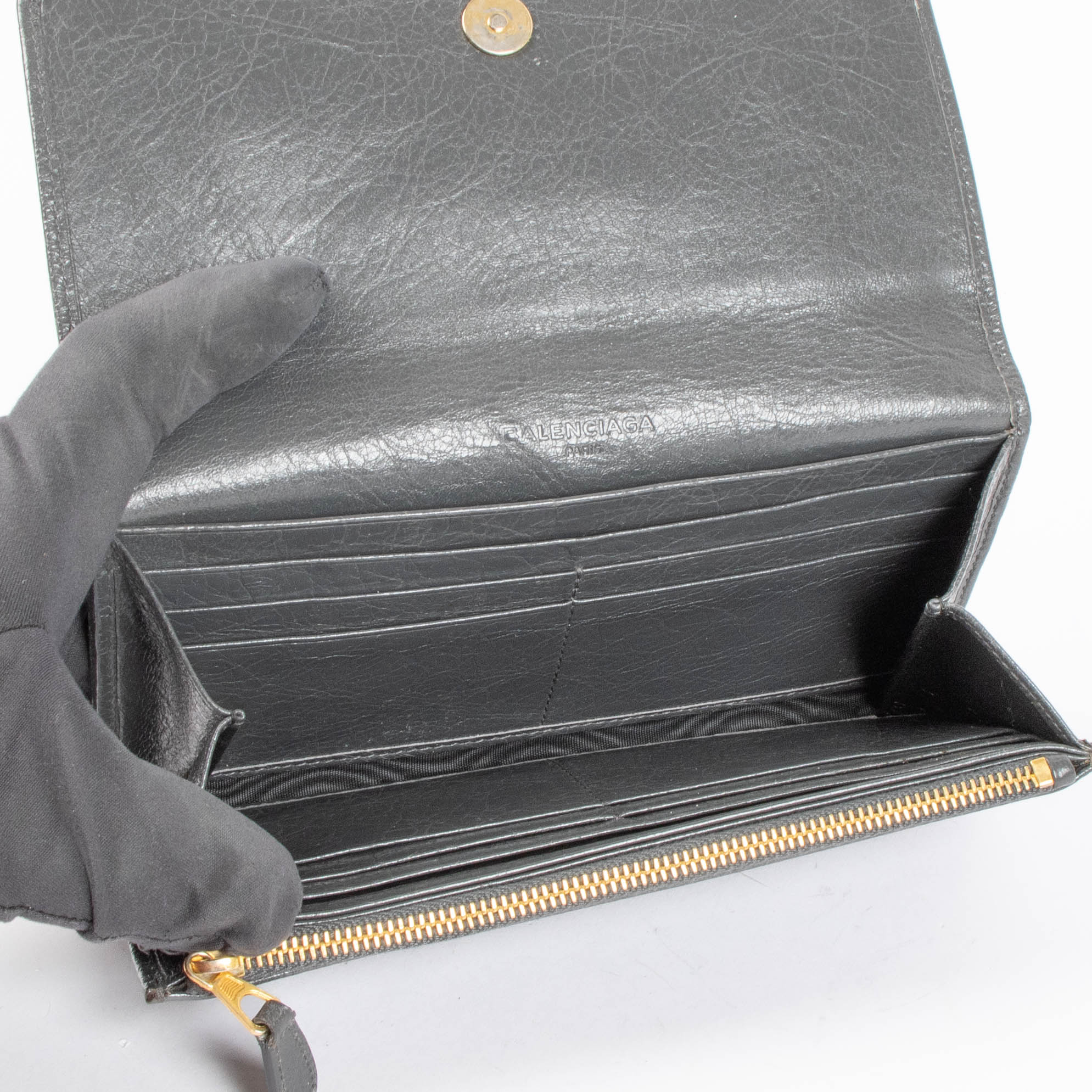 Balenciaga Grey City Continental Wallet – Labellov