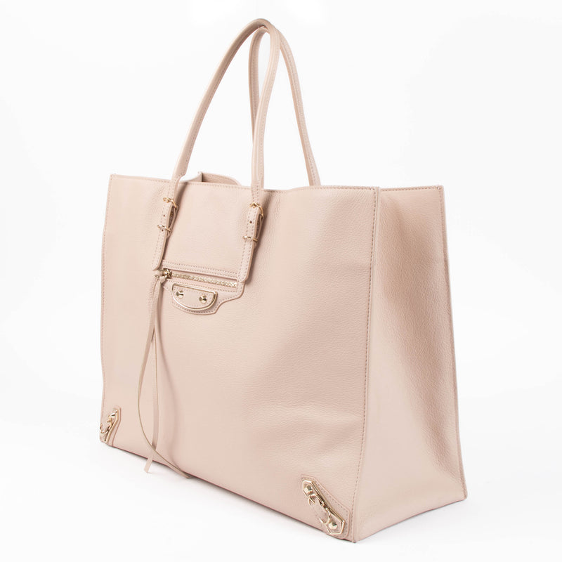 Balenciaga Soft Pink Leather Papier A4 Bag