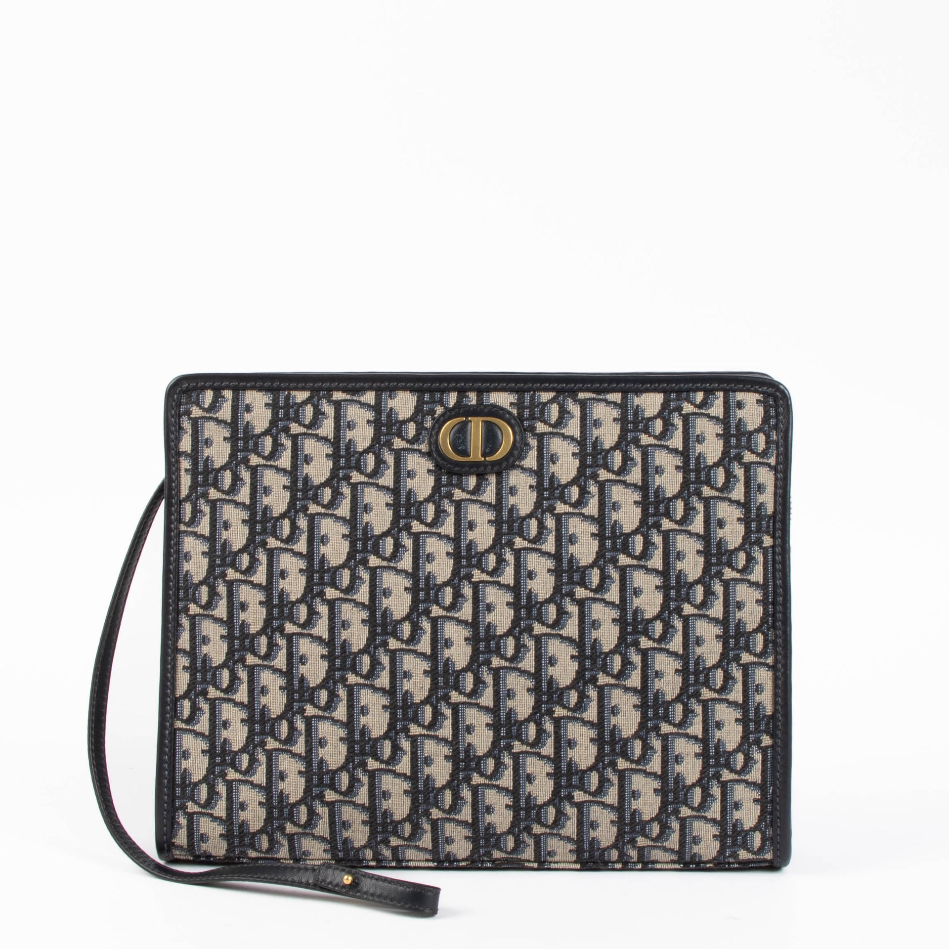 Christian Dior Blue Oblique 30 Montaigne Dea Clutch