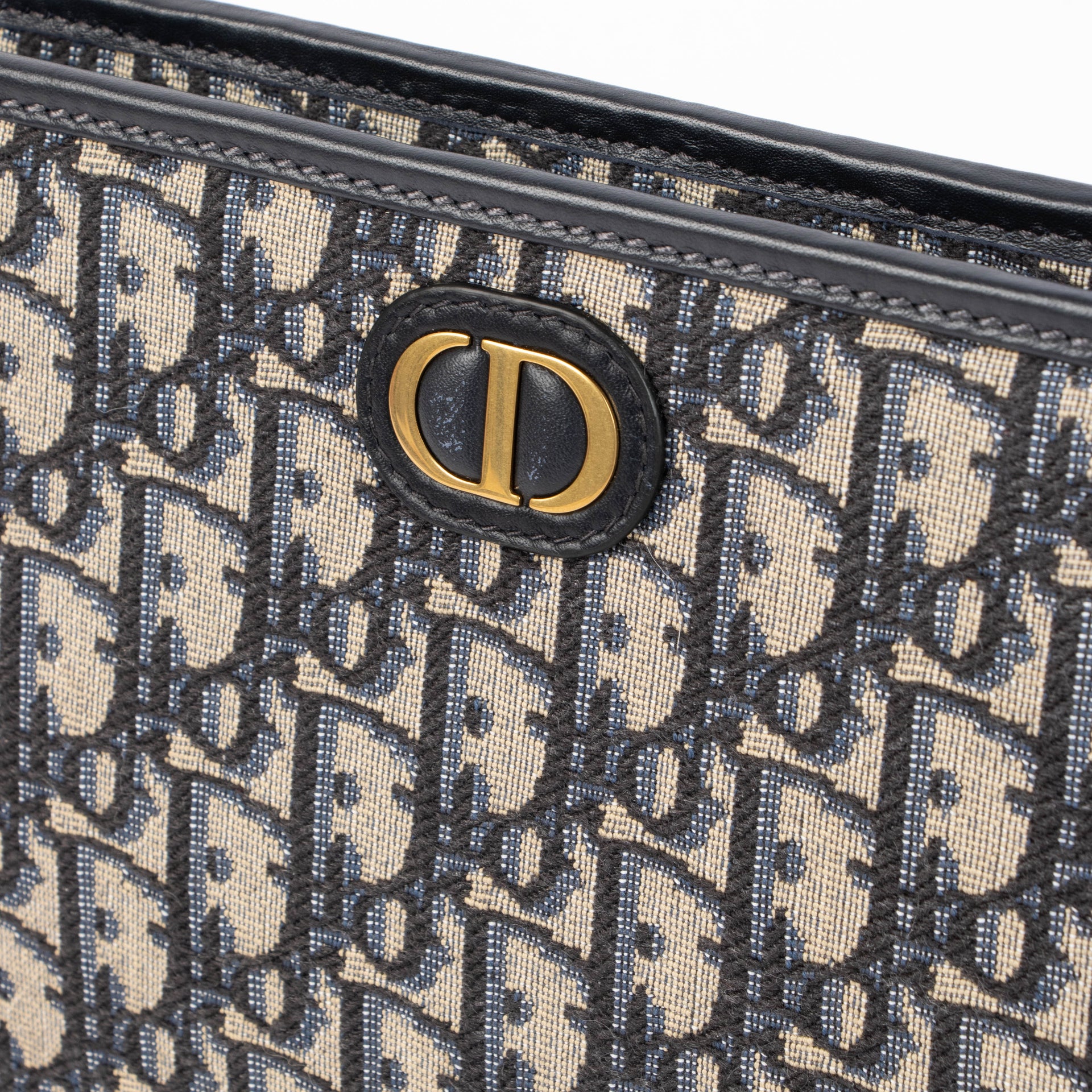 Christian Dior Blue Oblique 30 Montaigne Dea Clutch