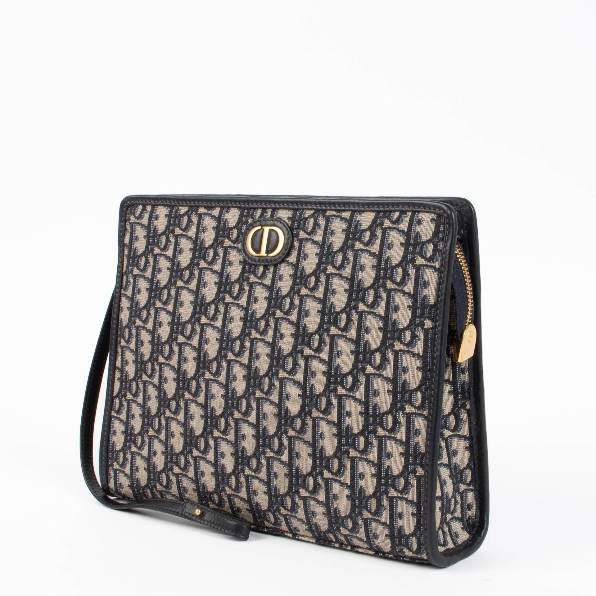 Christian Dior Blue Oblique 30 Montaigne Dea Clutch