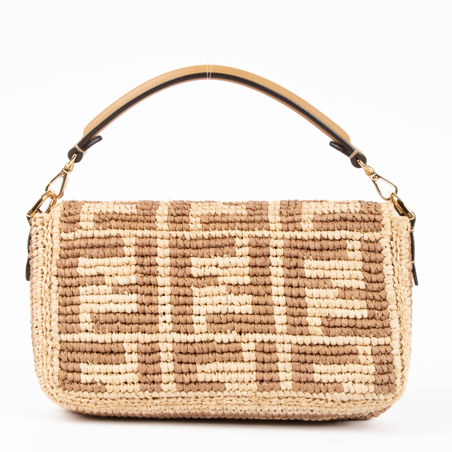 Fendi Raffia Mini Baguette Bag