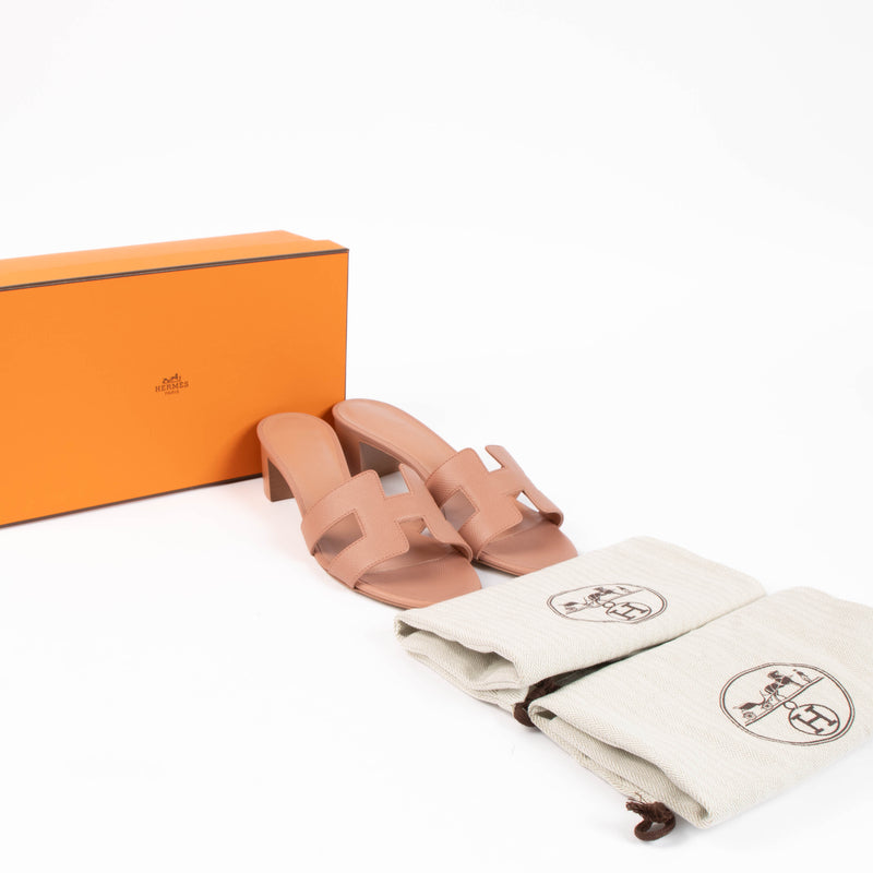 Hermes Pink Oasis Sandals Size 38,5
